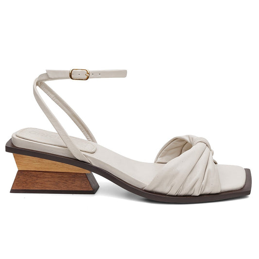Sandália Média Bloco Dedo Agora Off White-35