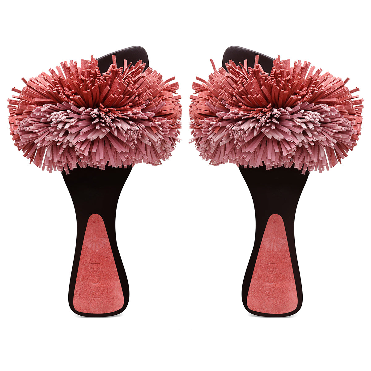 Rasteira Pompom Franjas Rosa