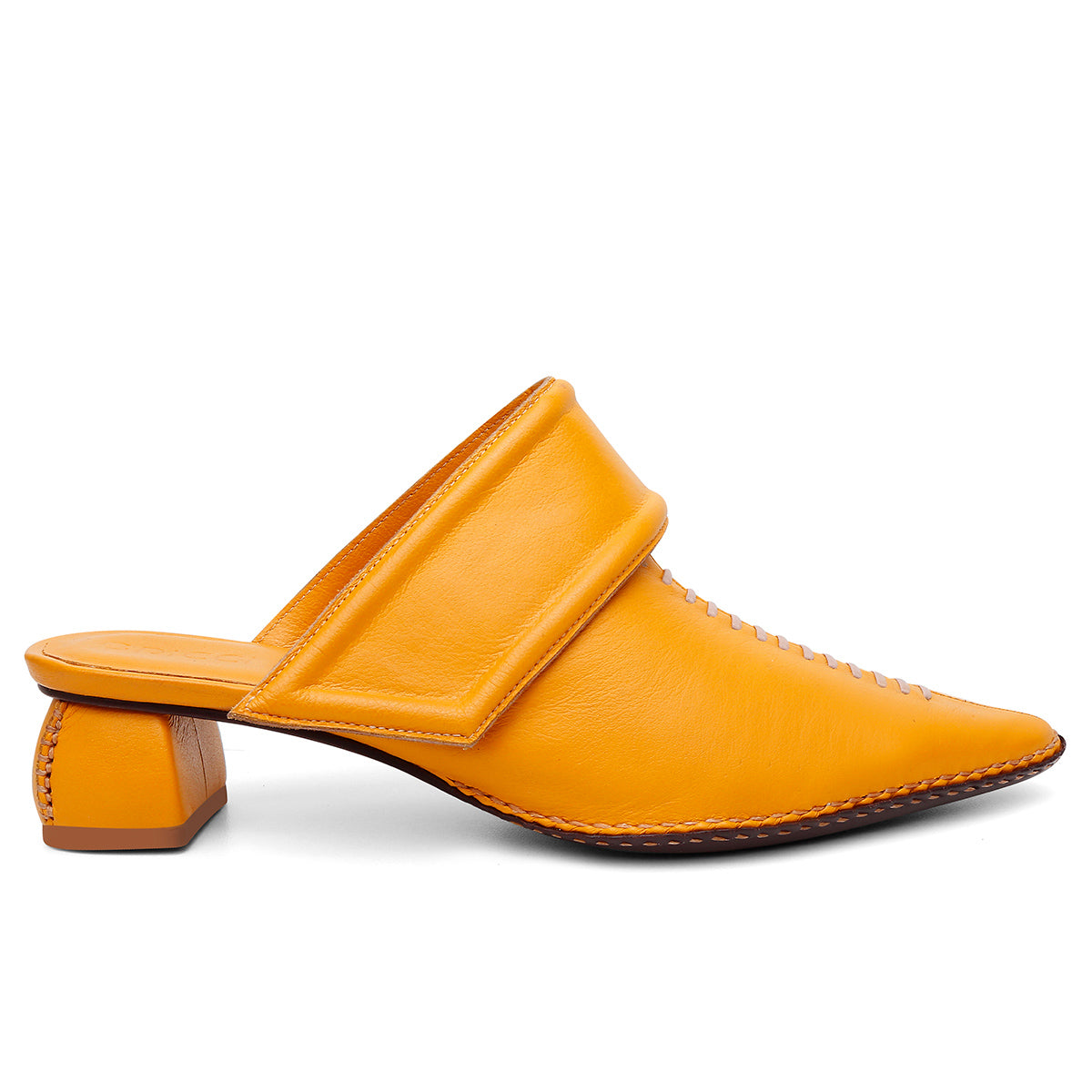 Mule Micro Velcro Amarelo Mostarda