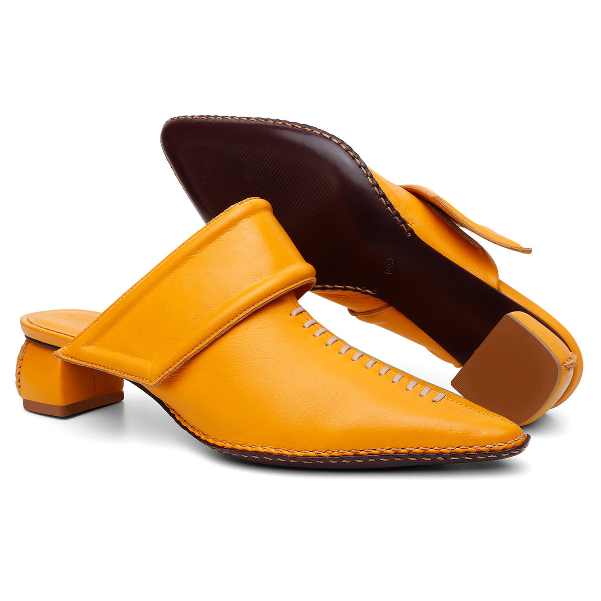 Mule Micro Velcro Amarelo Mostarda