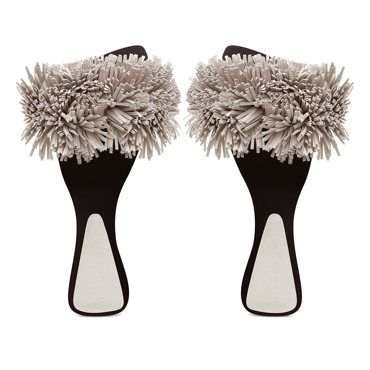 Rasteira Pompom Franjas Off White