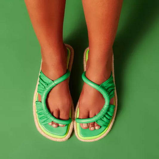 Flatform Tiras Laterais Franzidas