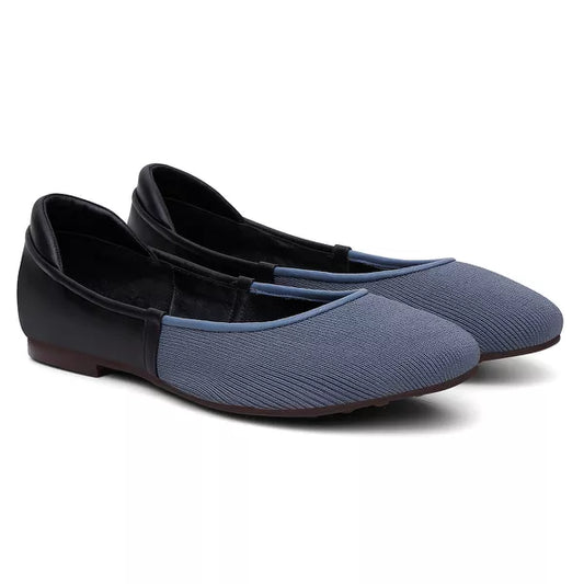 Sapatilha Tricot Chic Preto e Cinza