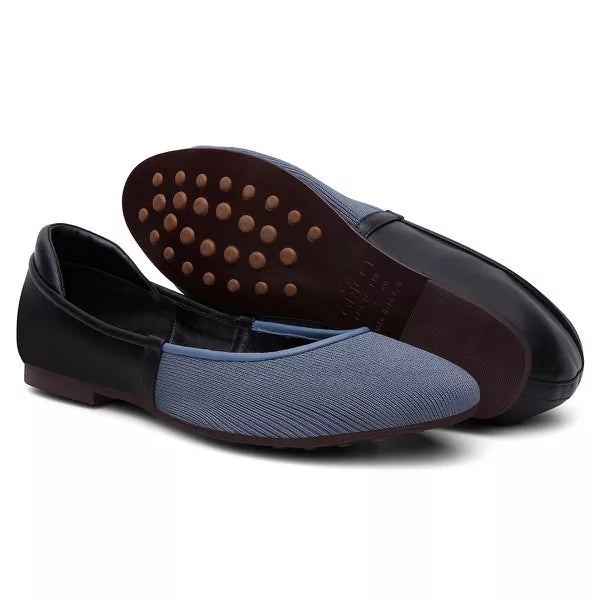 Sapatilha Tricot Chic Preto e Cinza