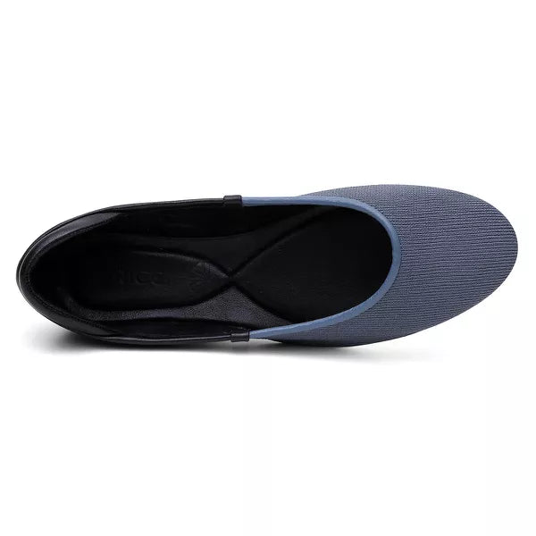 Sapatilha Tricot Chic Preto e Cinza