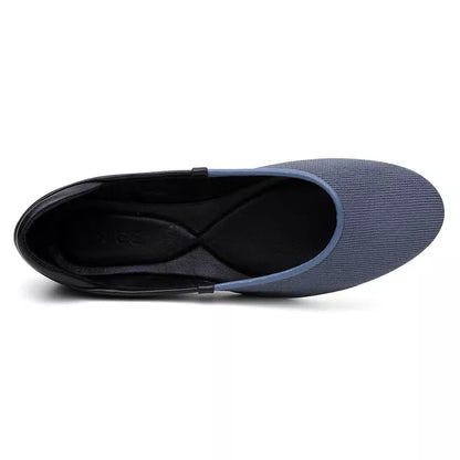 Sapatilha Tricot Chic Preto e Cinza