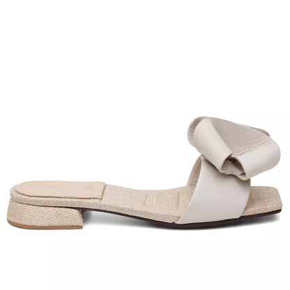 Rasteira Mini Flor Off White