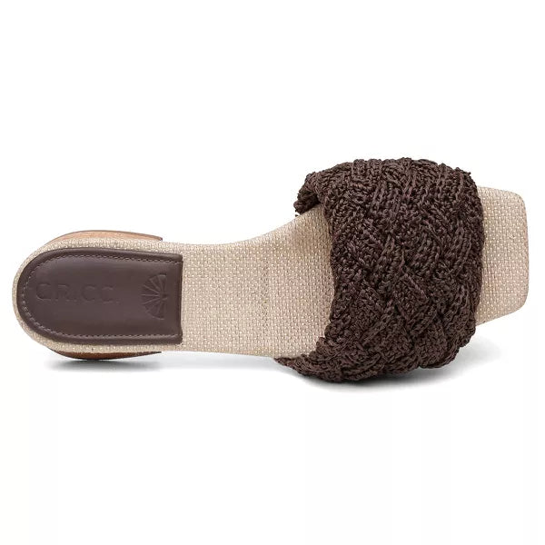 Rasteira Mini Crochê Trança Marrom