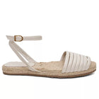 Rasteira Espadrile Tiras Off White