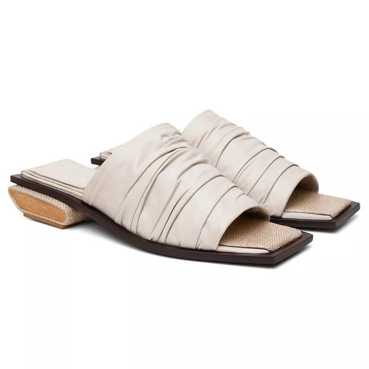 Sandália Baixa Bloco Mule Agora Off White