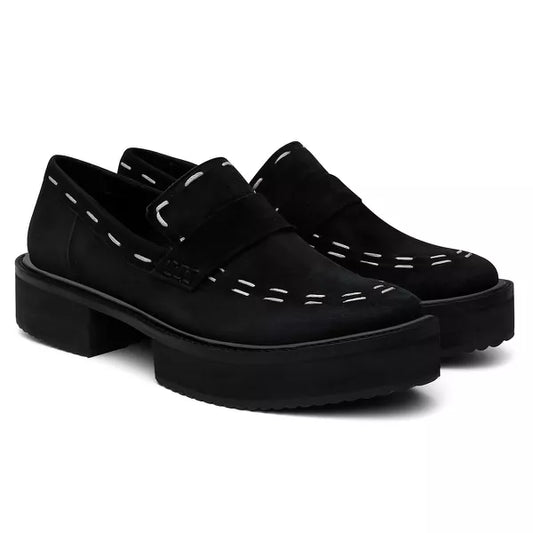 Mocassim Alinhavo Preto