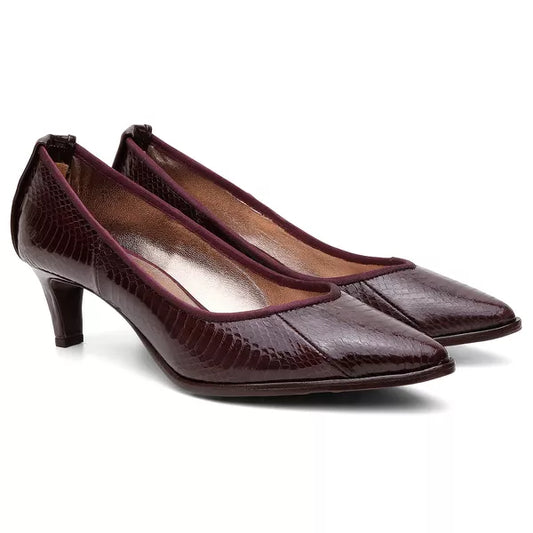 Scarpin Pele Cobra Vinho