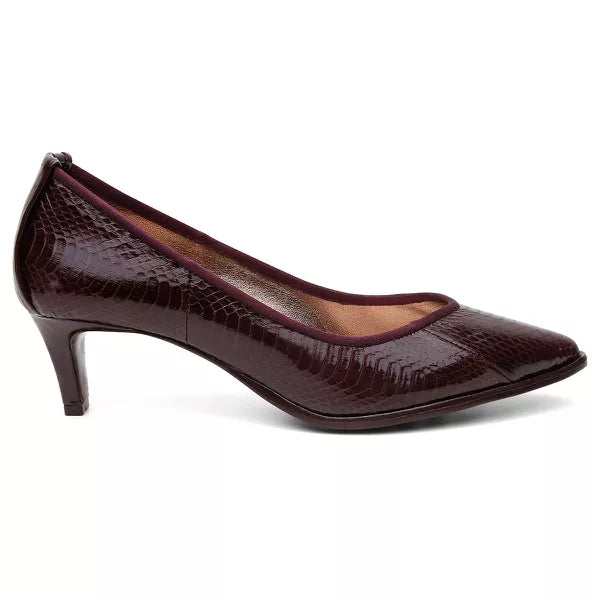 Scarpin Pele Cobra Vinho