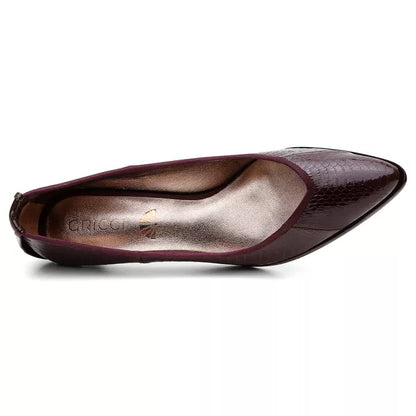Scarpin Pele Cobra Vinho